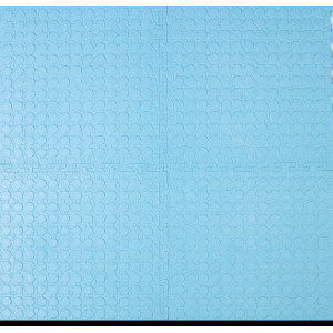 Напольное покрытие ПВХ цвет синий (рисунок монета)