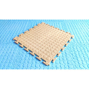 Напольное покрытие ПВХ цвет синий (рисунок монета)