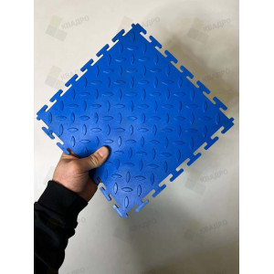 Напольное покрытие ПВХ цвет синий (рисунок рис)